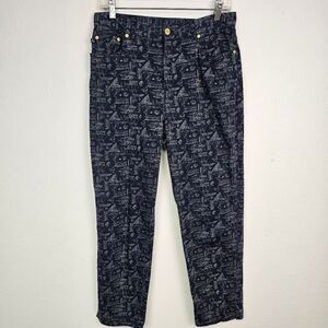 Lauren Ralph Lauren Pants Cropped Sailboat Print Sz 12 Nautical Preppy Coastal